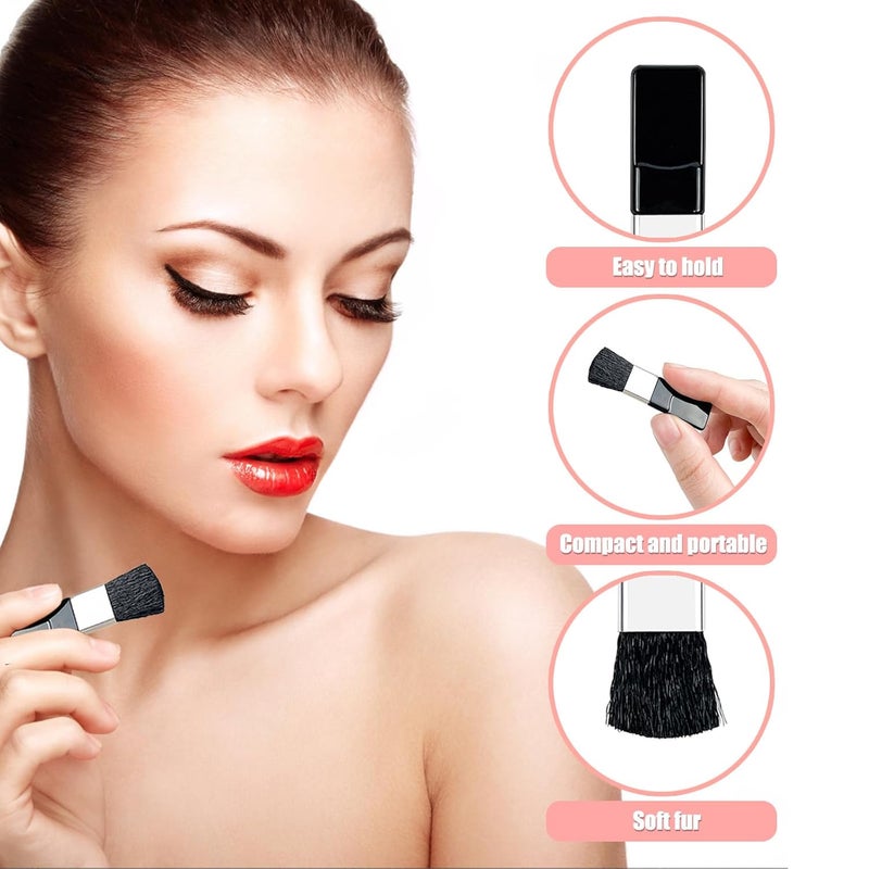 Binxus 50Pcs Disposable Cosmetic Brush Small Blush Brushes Mini Cosmetic Brush Makeup Portable Powder Brush for Mixing Liquid, Cream or Powder Cosmetics (Black) - Image 5